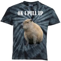 Ok I Pull Up Capybara Funny Kids Tie-Dye T-Shirt