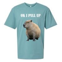 Ok I Pull Up Capybara Funny Sueded Cloud Jersey T-Shirt