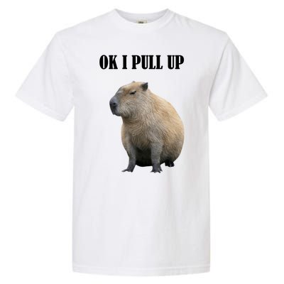 Ok I Pull Up Capybara Funny Garment-Dyed Heavyweight T-Shirt