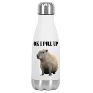 Ok I Pull Up Capybara Funny Stainless Steel Insulated Water Bottle