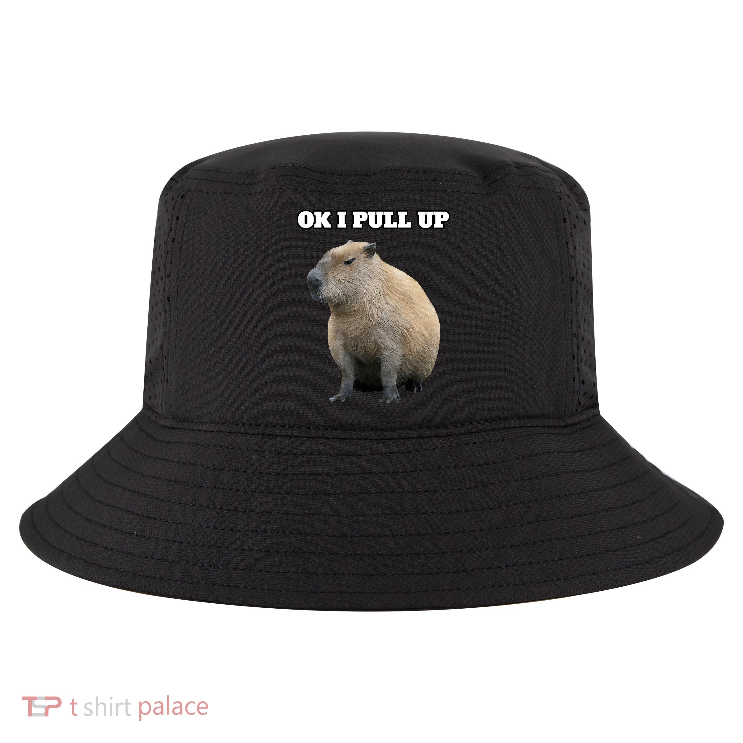 Ok I Pull Up Capybara Cool Comfort Performance Bucket Hat