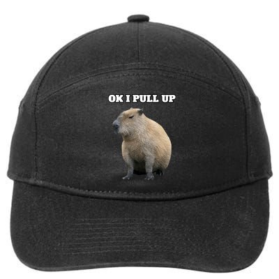 Ok I Pull Up Capybara 7-Panel Snapback Hat