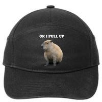 Ok I Pull Up Capybara 7-Panel Snapback Hat