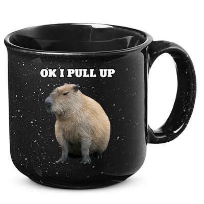 Ok I Pull Up Capybara 15oz Campfire Ceramic Mug