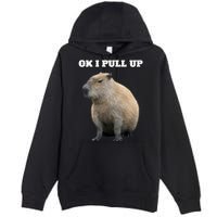 Ok I Pull Up Capybara Premium Pullover Hoodie