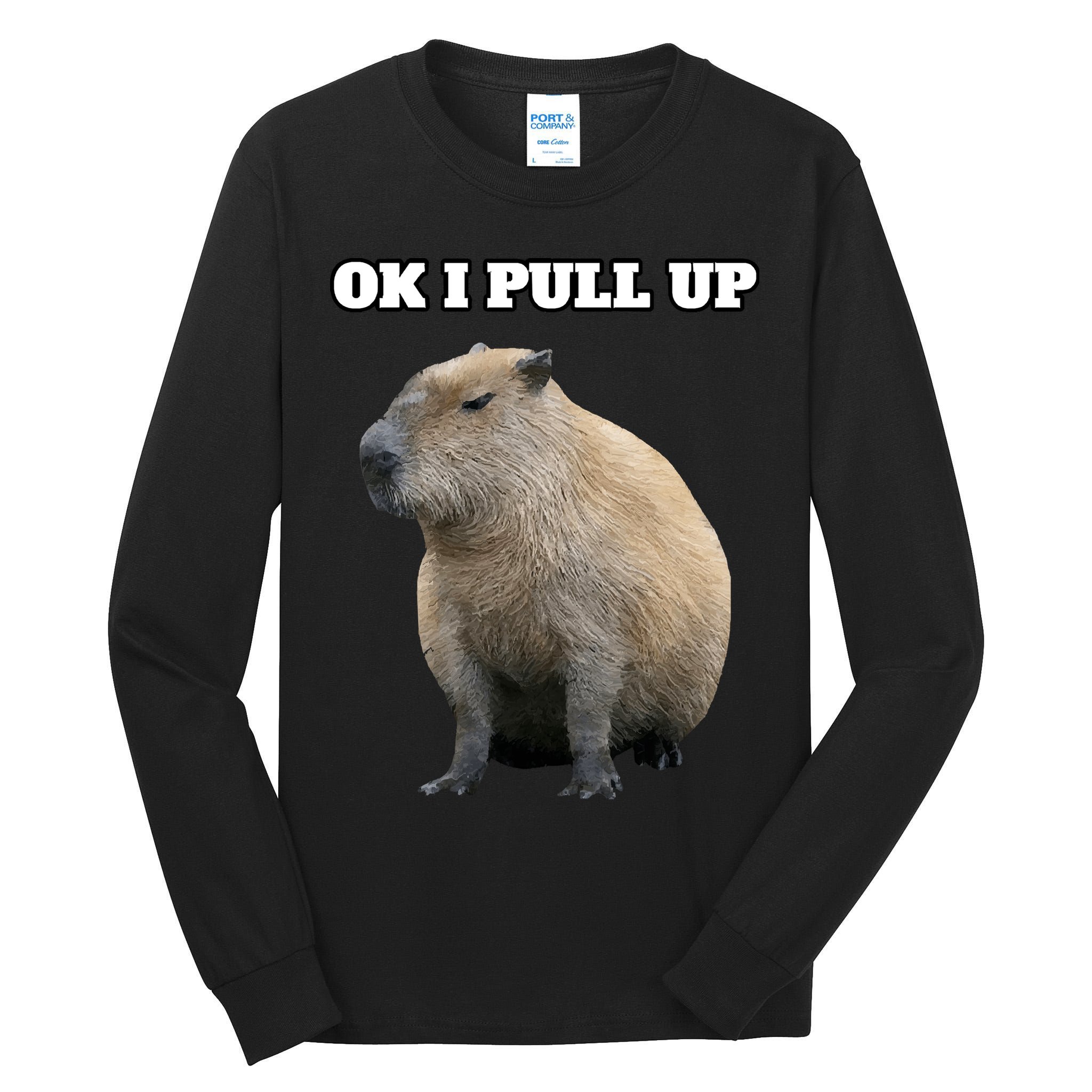 Ok I Pull Up Capybara Tall Long Sleeve T-Shirt
