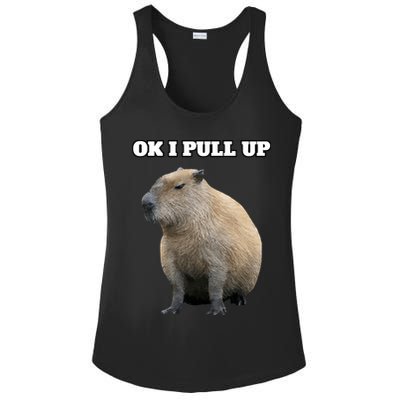 Ok I Pull Up Capybara Ladies PosiCharge Competitor Racerback Tank