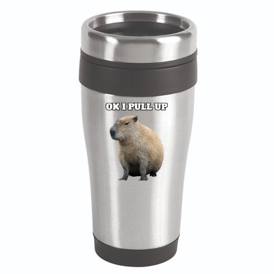 Ok I Pull Up Capybara 16oz Travel Tumbler