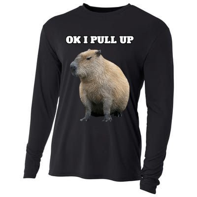 Ok I Pull Up Capybara Cooling Performance Long Sleeve Crew