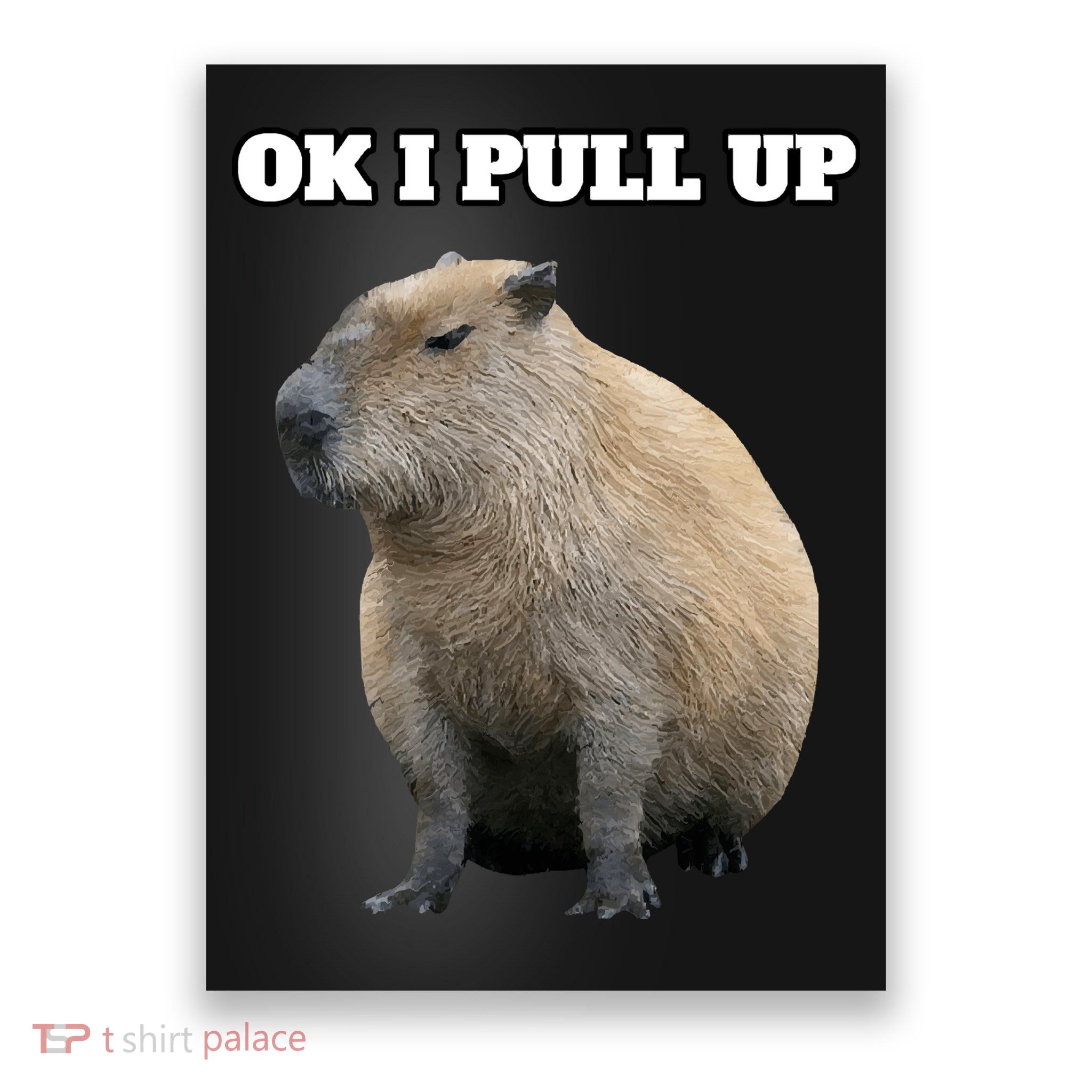 Ok I Pull Up Capybara Poster