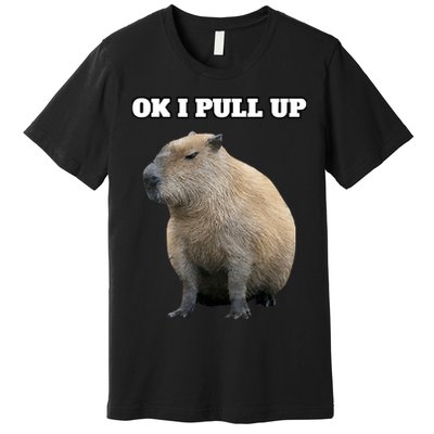 Ok I Pull Up Capybara Premium T-Shirt