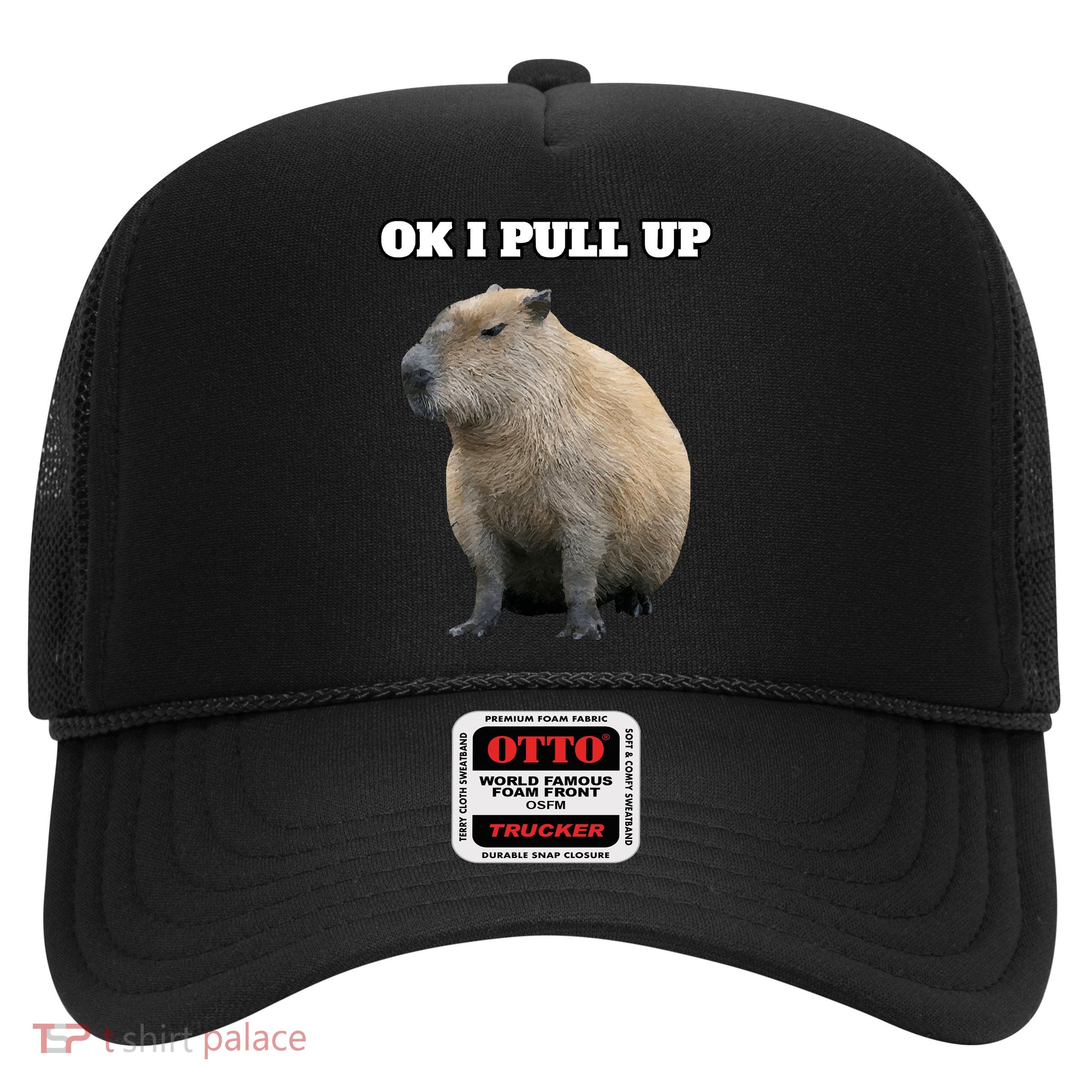 Ok I Pull Up Capybara Trucker Hat