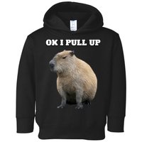 Ok I Pull Up Capybara Toddler Hoodie