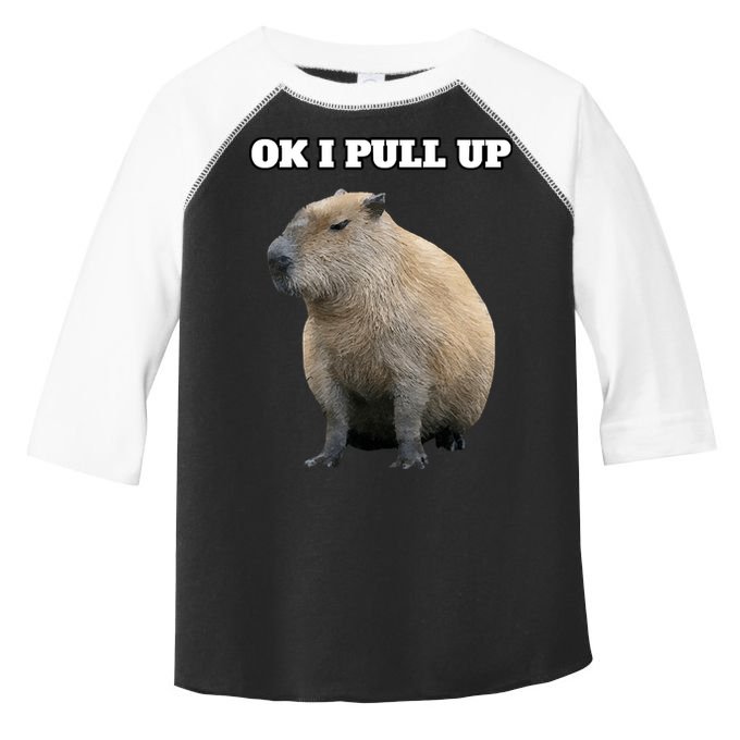 Ok I Pull Up Capybara Toddler Fine Jersey T-Shirt