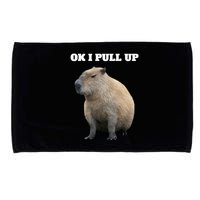 Ok I Pull Up Capybara Microfiber Hand Towel