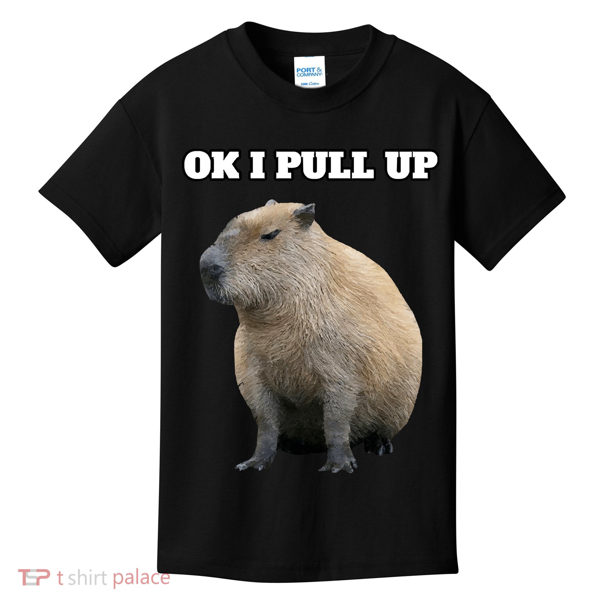 Ok I Pull Up Capybara Kids T-Shirt