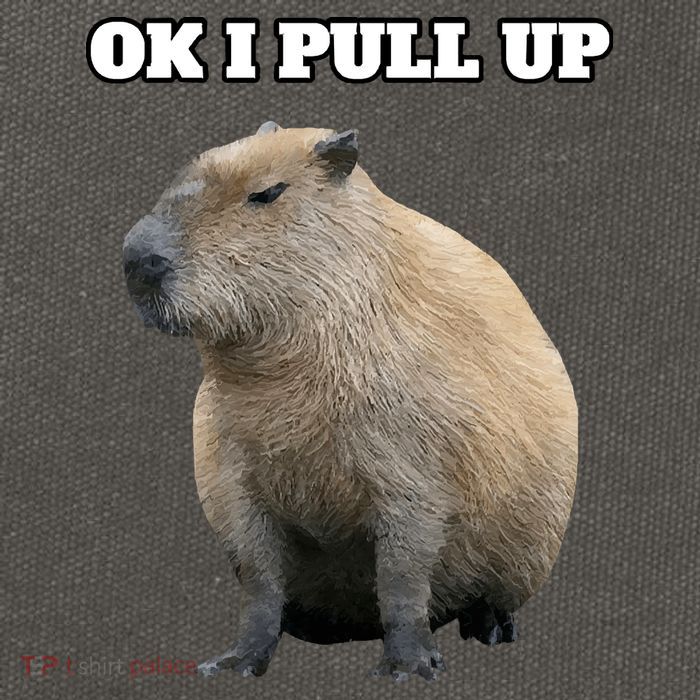 Ok I Pull Up Capybara Cotton Canvas Backpack