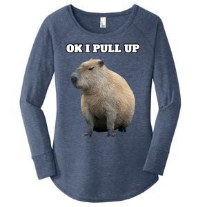 Ok I Pull Up Capybara Women's Perfect Tri Tunic Long Sleeve Shirt