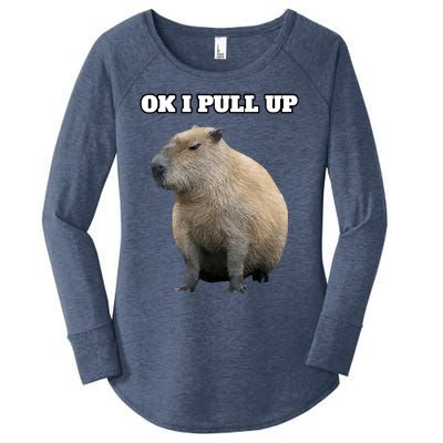 Ok I Pull Up Capybara Women's Perfect Tri Tunic Long Sleeve Shirt