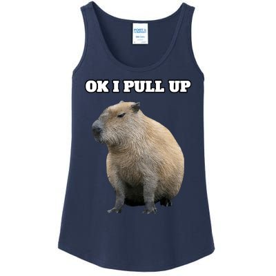 Ok I Pull Up Capybara Ladies Essential Tank