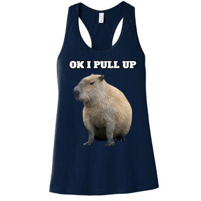 Ok I Pull Up Capybara Women's Racerback Tank