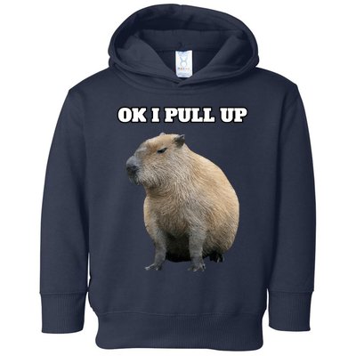 Ok I Pull Up Capybara Toddler Hoodie