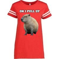 Ok I Pull Up Capybara Enza Ladies Jersey Football T-Shirt