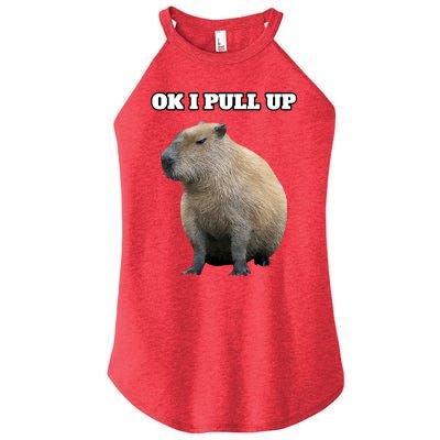 Ok I Pull Up Capybara Women's Perfect Tri Rocker Tank