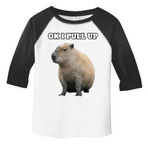 Ok I Pull Up Capybara Toddler Fine Jersey T-Shirt