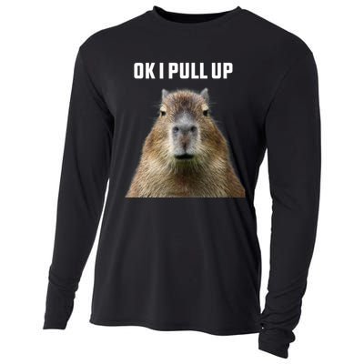 Ok I Pull Up Capybara Cooling Performance Long Sleeve Crew