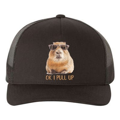 Ok I Pull Up Capybara Yupoong Adult 5-Panel Trucker Hat