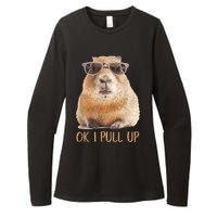 Ok I Pull Up Capybara Womens CVC Long Sleeve Shirt