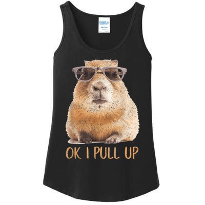 Ok I Pull Up Capybara Ladies Essential Tank