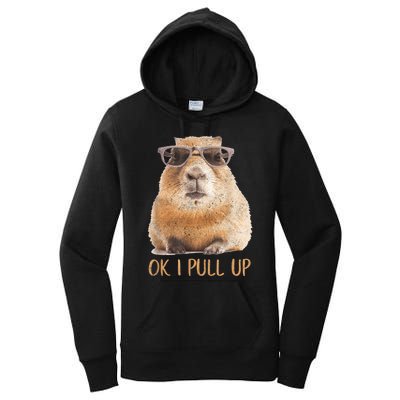 Ok I Pull Up Capybara Women's Pullover Hoodie