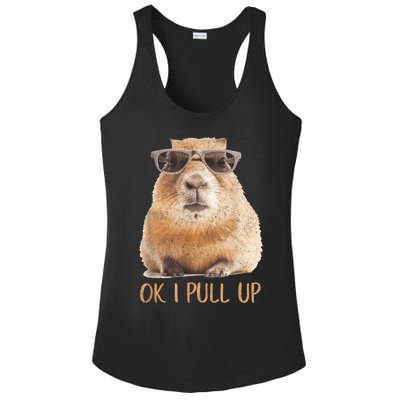 Ok I Pull Up Capybara Ladies PosiCharge Competitor Racerback Tank