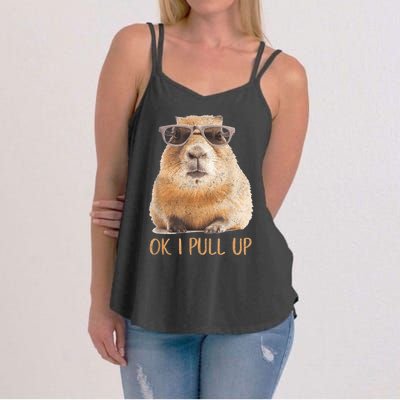 Ok I Pull Up Capybara Women's Strappy Tank