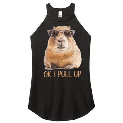 Ok I Pull Up Capybara Women’s Perfect Tri Rocker Tank