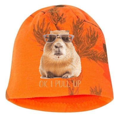 Ok I Pull Up Capybara Kati - Camo Knit Beanie