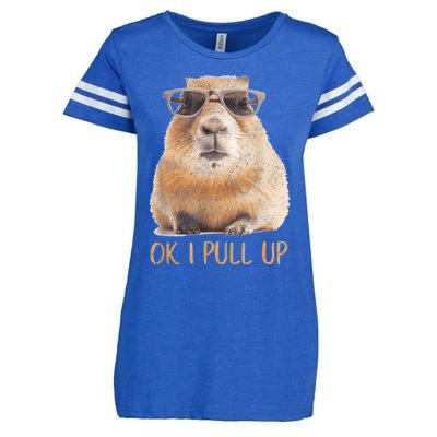 Ok I Pull Up Capybara Enza Ladies Jersey Football T-Shirt