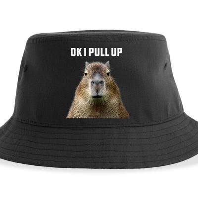 Ok I Pull Up Capybara Sustainable Bucket Hat
