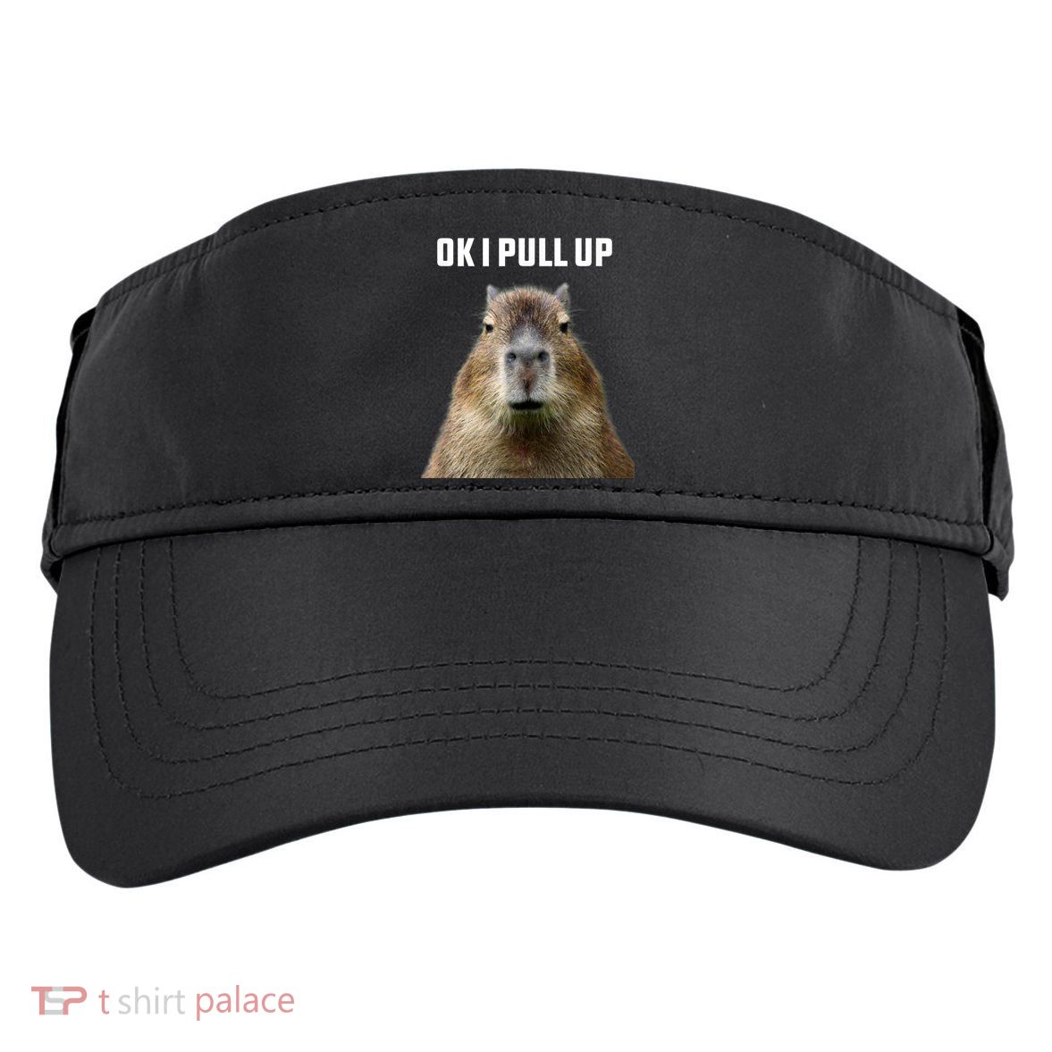 Ok I Pull Up Capybara Adult Drive Performance Visor