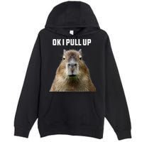 Ok I Pull Up Capybara Premium Pullover Hoodie