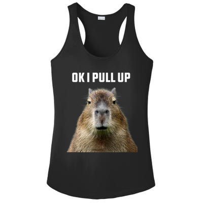 Ok I Pull Up Capybara Ladies PosiCharge Competitor Racerback Tank
