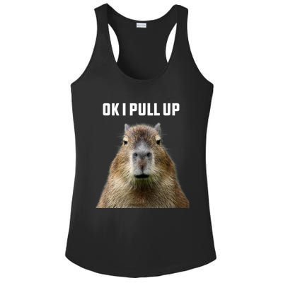 Ok I Pull Up Capybara Ladies PosiCharge Competitor Racerback Tank