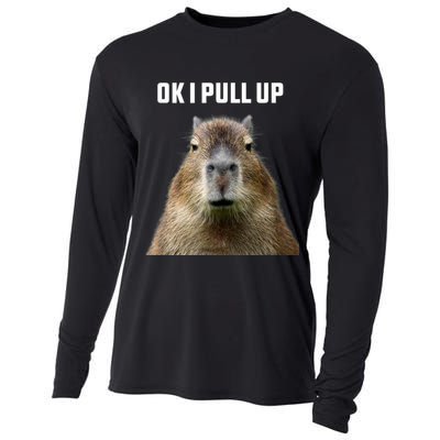 Ok I Pull Up Capybara Cooling Performance Long Sleeve Crew