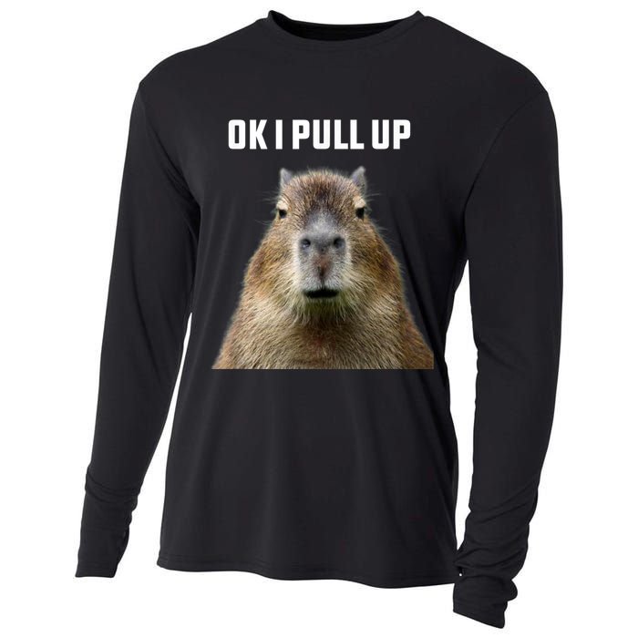 Ok I Pull Up Capybara Cooling Performance Long Sleeve Crew