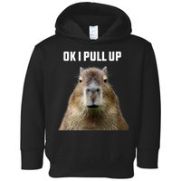 Ok I Pull Up Capybara Toddler Hoodie