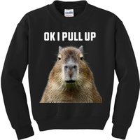 Ok I Pull Up Capybara Kids Sweatshirt