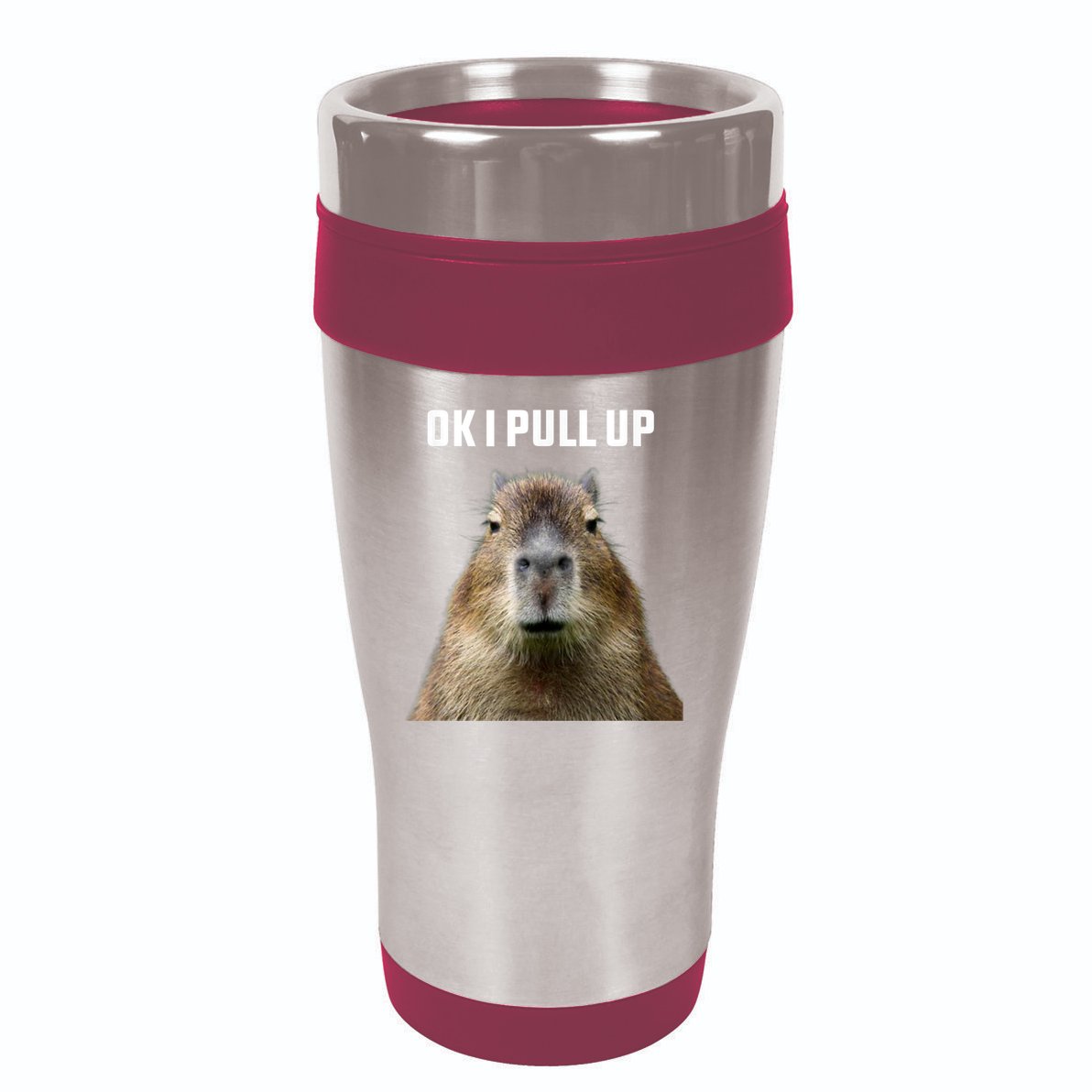 Ok I Pull Up Capybara 16oz Travel Tumbler