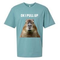 Ok I Pull Up Capybara Sueded Cloud Jersey T-Shirt